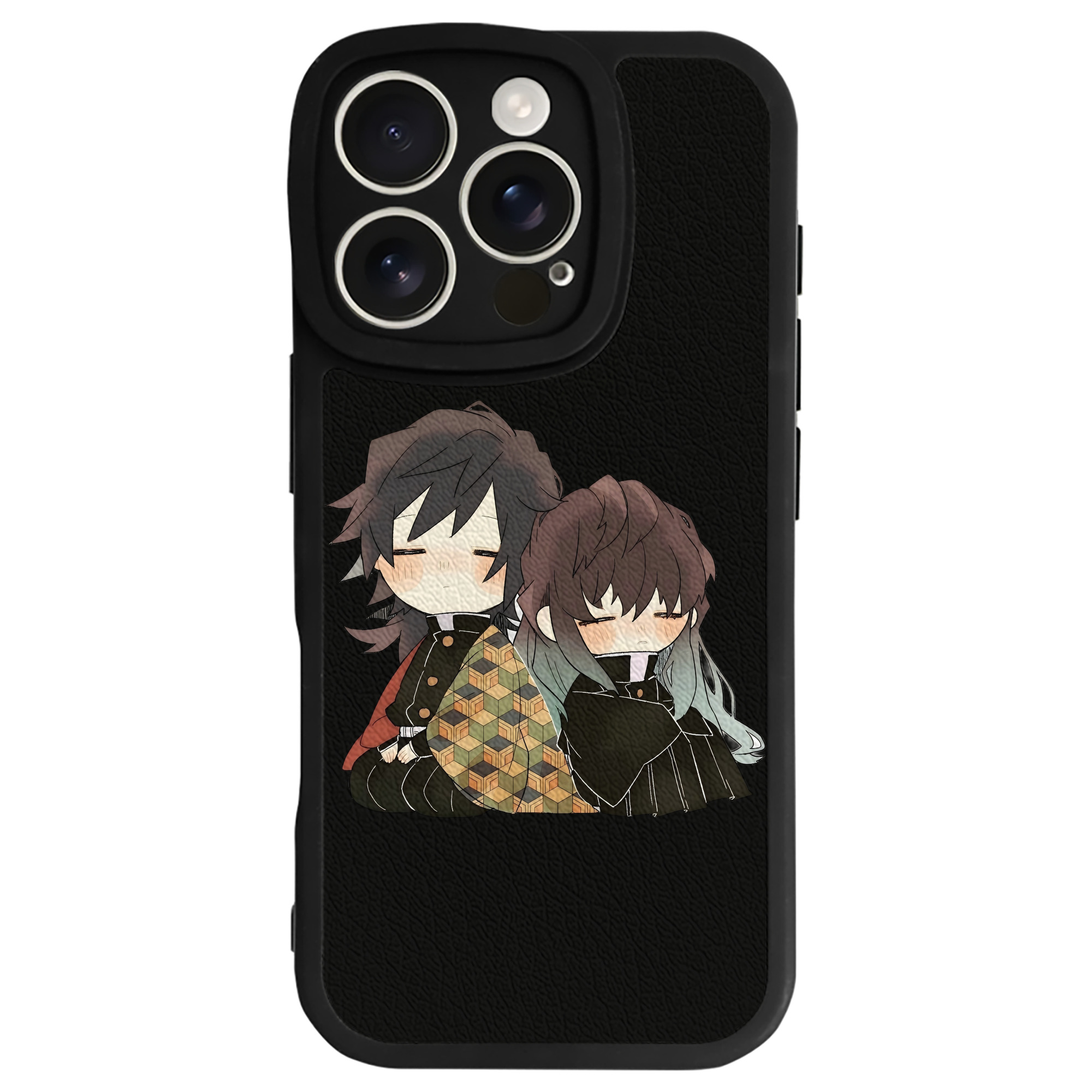 （画像用） 鬼滅の刃（きめつのやいば）水柱-冨岡 義勇／とみおか ぎゆう Tomioka Giyuu 【iPhone 16シリーズ対応】シリコンスマホケース（レザー調） 材質：シリコン